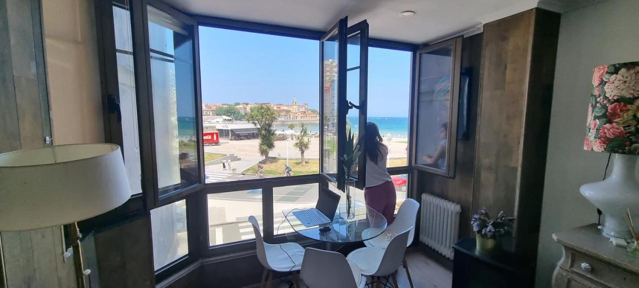 Apartamento La Escalerona Con Vistas Al Mar Apartment Gijón Exterior foto